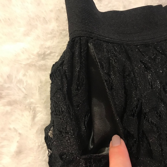 LOVE...ADY Black Lace Sparkly Skirt Girls (M) - Picture 5 of 7